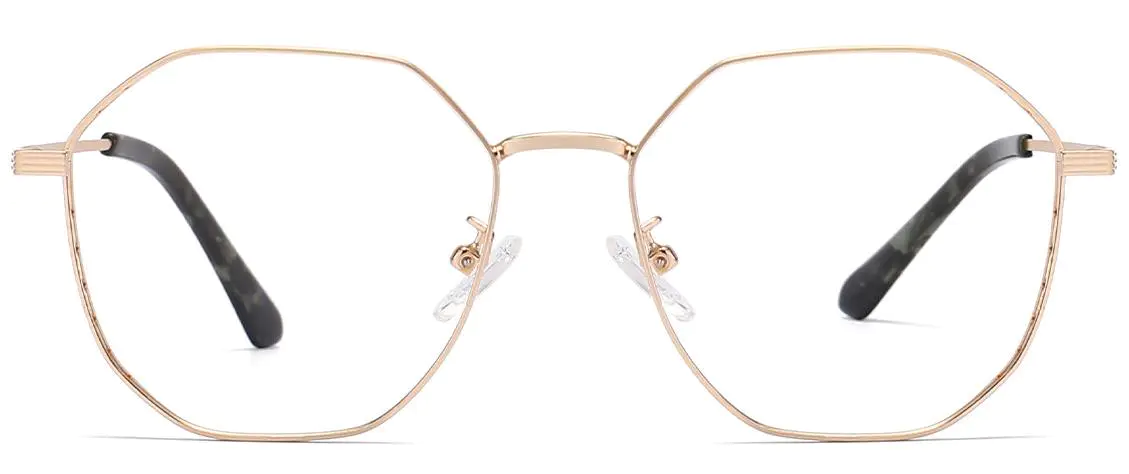 Inmer: Oval Gold Glasses