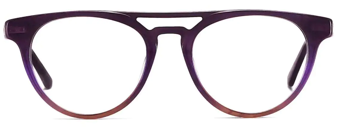 Hyatt: Aviator Purple-Brown Glasses