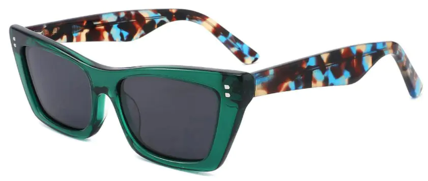 Cat-eye Emerald Sunglasses For Men