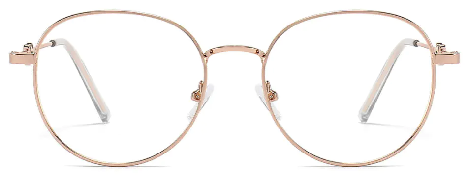 Imani round rose gold eyeglasses