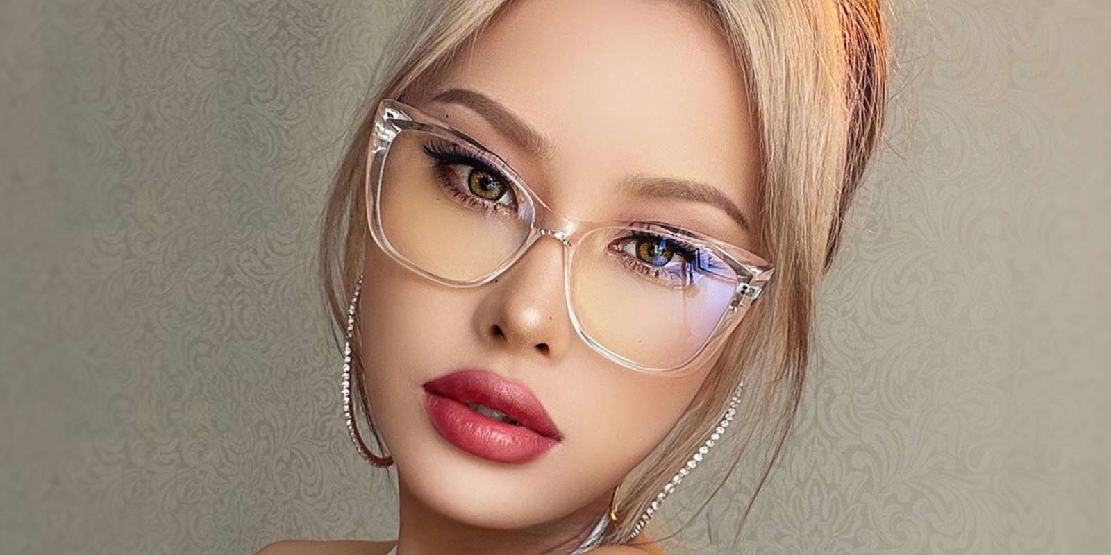 Transparent - Cat eye Glasses - Persia