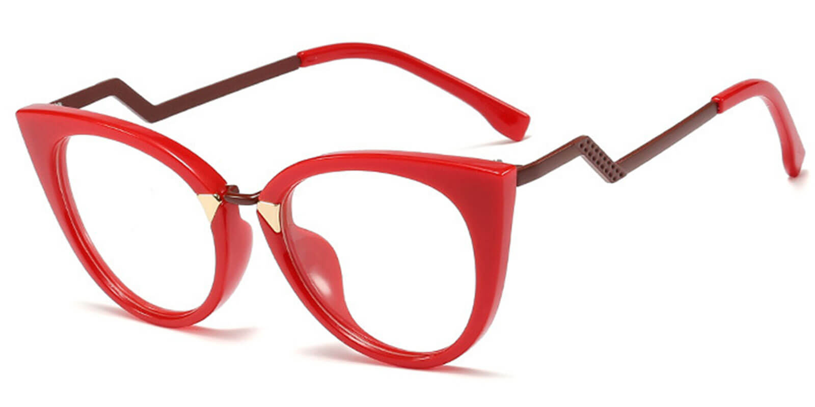 Red - Cat eye Glasses - Aija