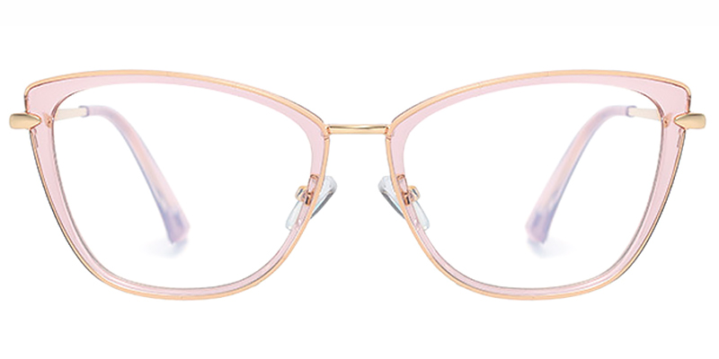 Pink - Square Glasses - Algernon