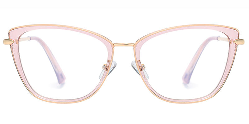 Light Pink Algernon - Square Glasses