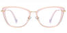 Light Pink Algernon - Square Glasses