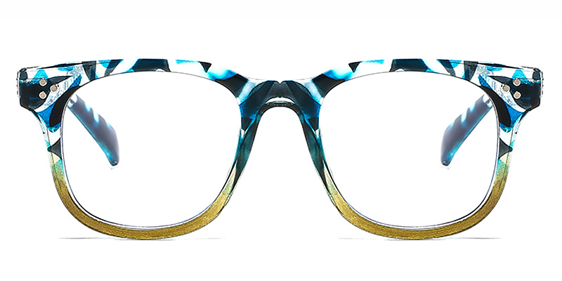 Blue Tortoiseshell - Square Glasses - Aiyanaa