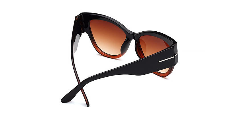 Black Brown Gradual Brown Lux - Cat Eye Sunglasses
