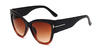 Black Brown Gradual Brown Lux - Cat Eye Sunglasses