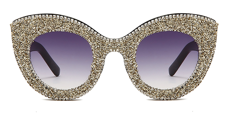 White Diamond Gradual Grey - Cat eye Sunglasses - Imogen