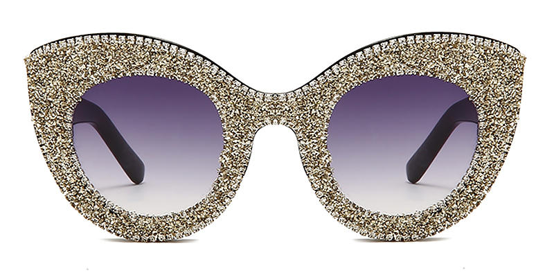 White Diamond Gradual Grey Imogen - Cat Eye Sunglasses