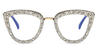 White Diamond Coco - Cat Eye Glasses