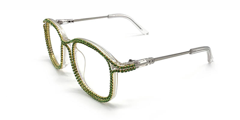 Green Diamond Nina - Square Glasses