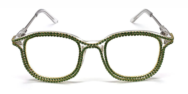 Green Diamond Nina - Square Glasses