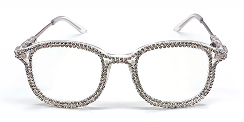White Diamond - Square Glasses - Nina