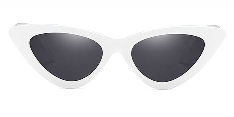 White Grey - Cat eye Sunglasses - Chryseis
