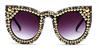 Diamond Suds Black Gradual Grey Ruri - Cat Eye Sunglasses
