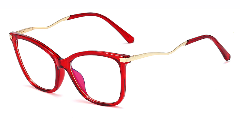 Red - Cat eye Glasses - Astrid