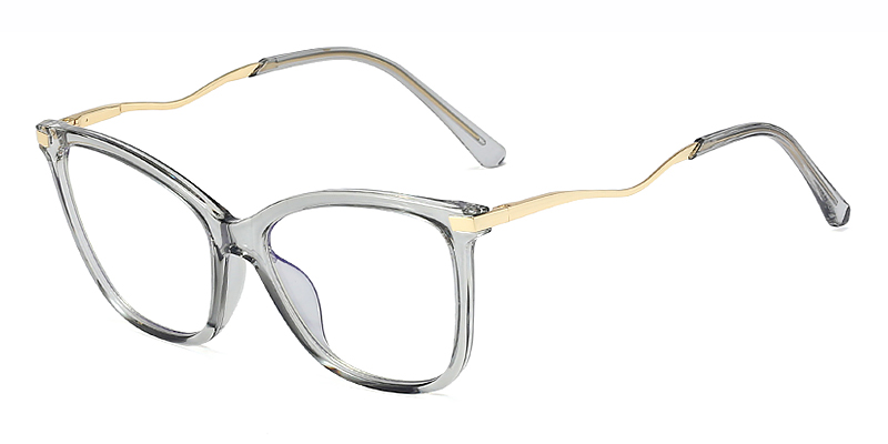 Grey - Cat eye Glasses - Astrid