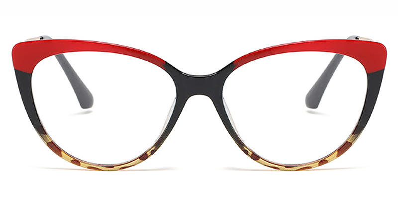 Red Black Tortoiseshell Pippa - Cat Eye Glasses