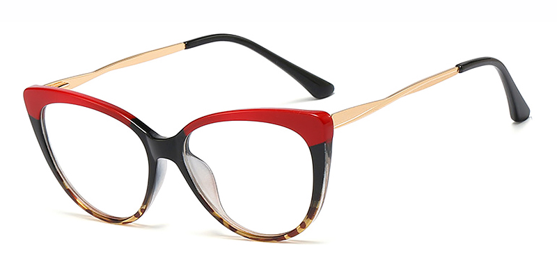 Red Tortoiseshell Pippa - Cat eye Glasses