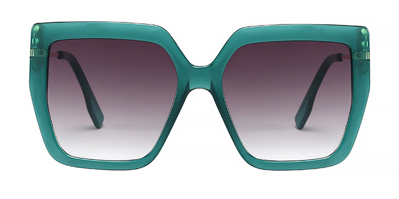 Light Blue Gradual Grey - Square Sunglasses - Slvye
