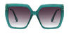 Light Blue Gradual Grey Slvye - Square Sunglasses