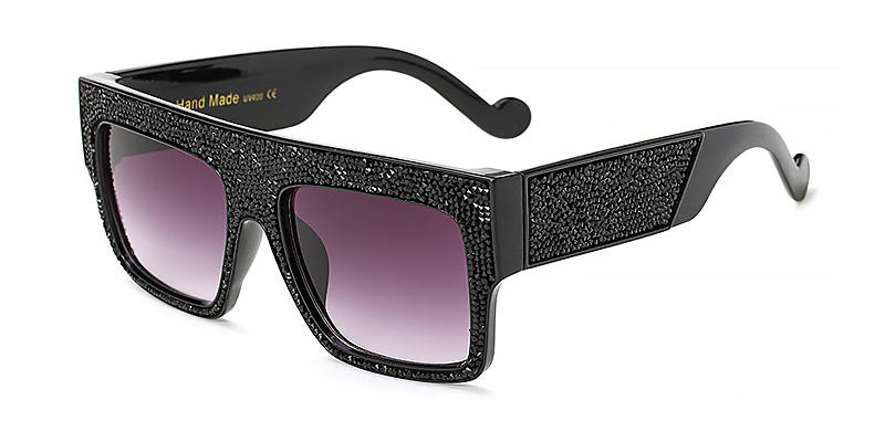 Black Diamond Gradual Grey Kaia - Square Sunglasses
