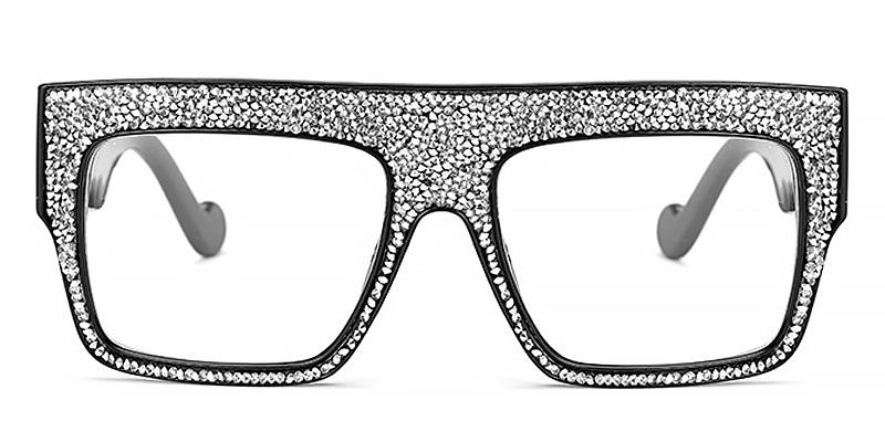 Silver Diamond Clear Kaia - Square Sunglasses