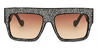 Black Diamond Gradual Brown Kaia - Square Sunglasses