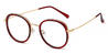 Red Xabiera - Round Glasses