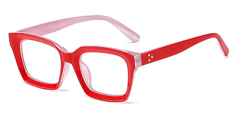 Red Madeleine - Square Glasses