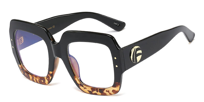 Black Tortoiseshell Mnemosyne - Square Glasses