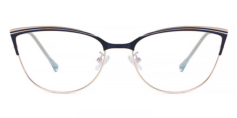 Blue Gold Iris - Cat Eye Glasses