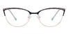 Blue Gold Iris - Cat Eye Glasses