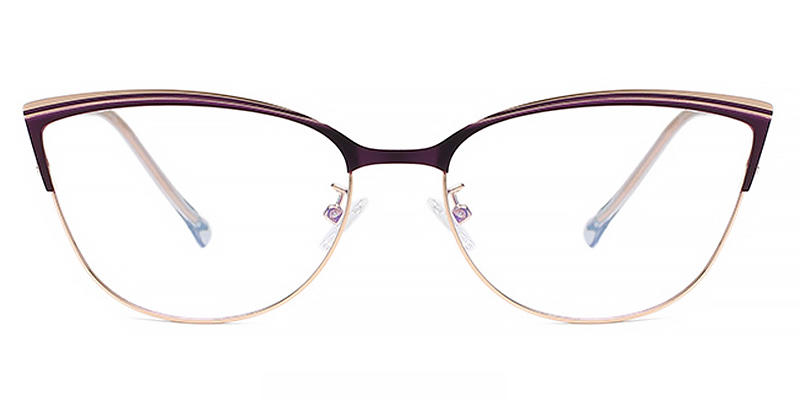 Purple Pink Tortoiseshell Iris - Cat Eye Glasses