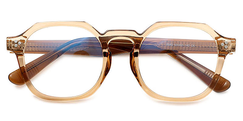 Tortoiseshell Brown Zinnia - Square Glasses