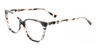 Grey Stripe Thera - Oval Glasses