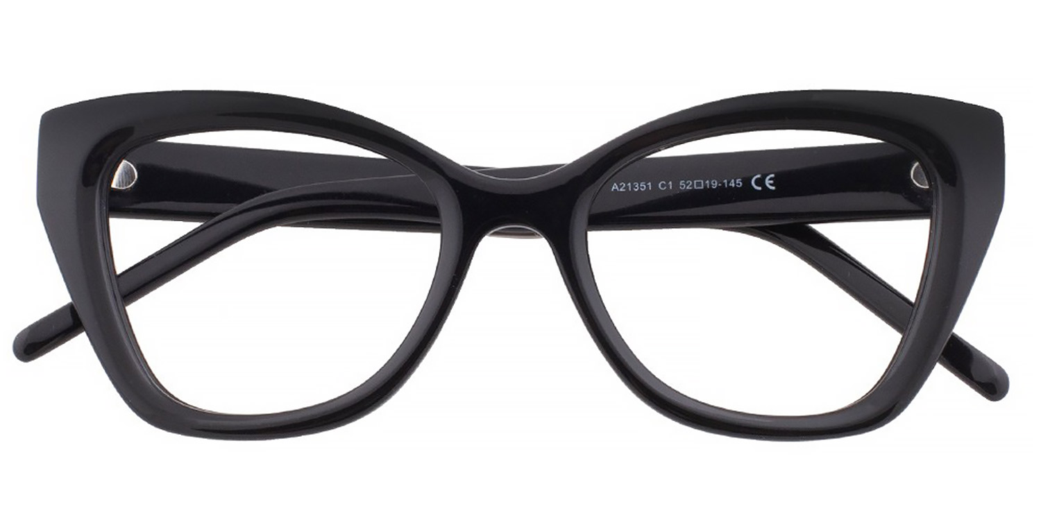 Black Chrysanthe - Cat eye Glasses