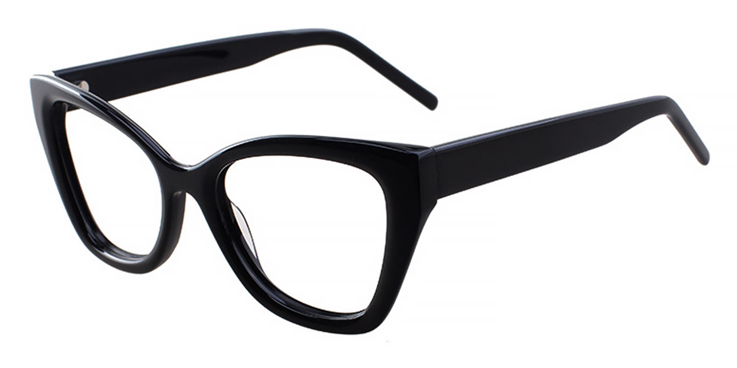Black - Cat eye Glasses - Chrysanthe