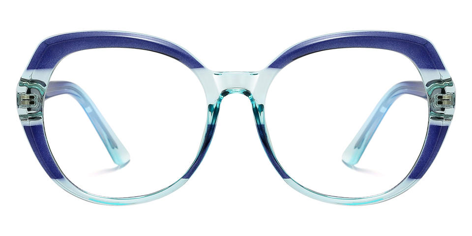 Denim Blue Light Blue Finian - Oval Glasses