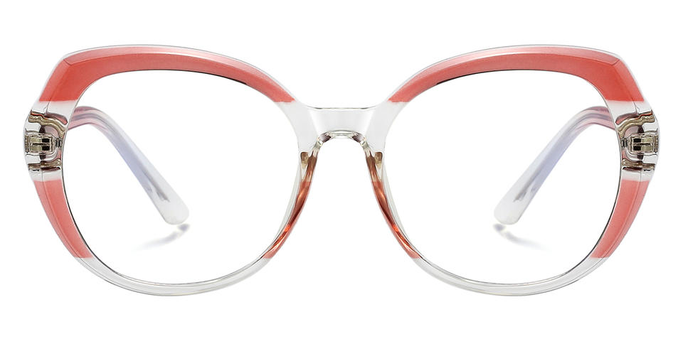 Pink Clear Finian - Oval Glasses