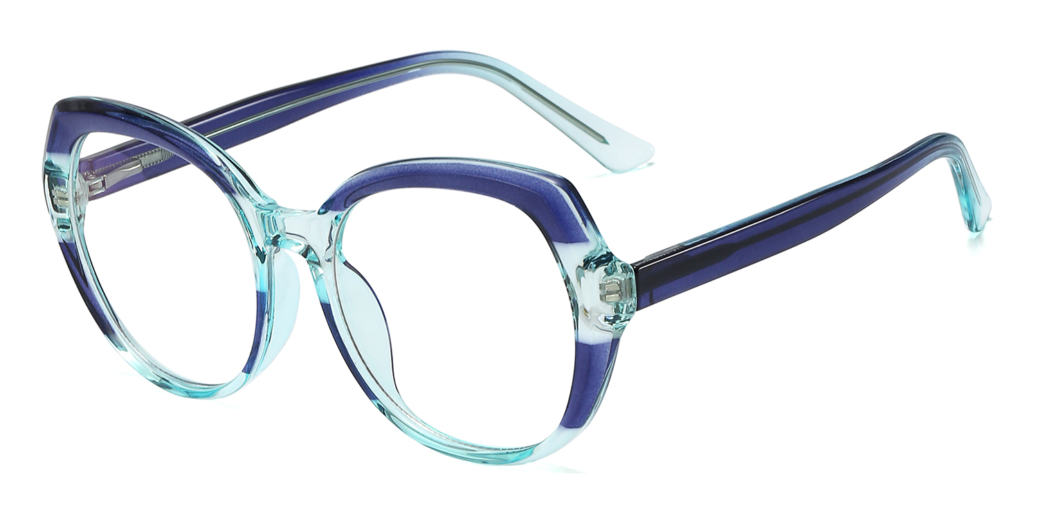 Blue - Oval Glasses - Finian