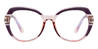Deep Purple Light Purple Finian - Oval Glasses