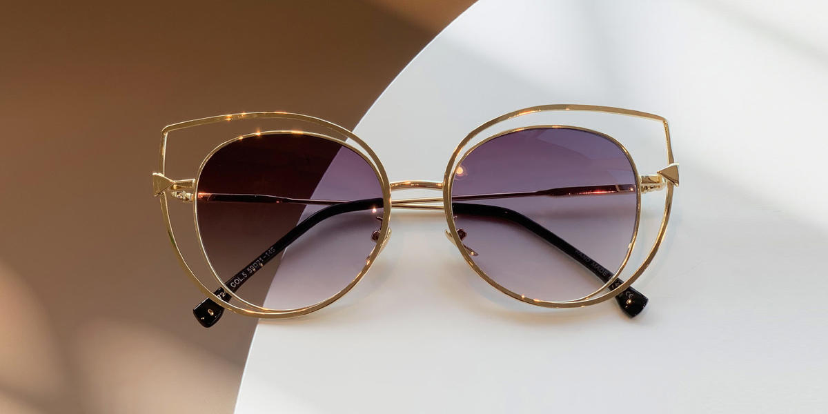 Gold Gradual Grey Pascale - Cat Eye Sunglasses
