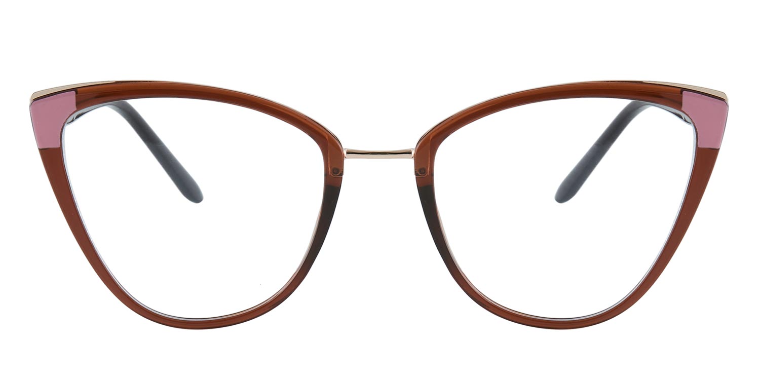 Brown Brown Cybele - Cat eye Glasses
