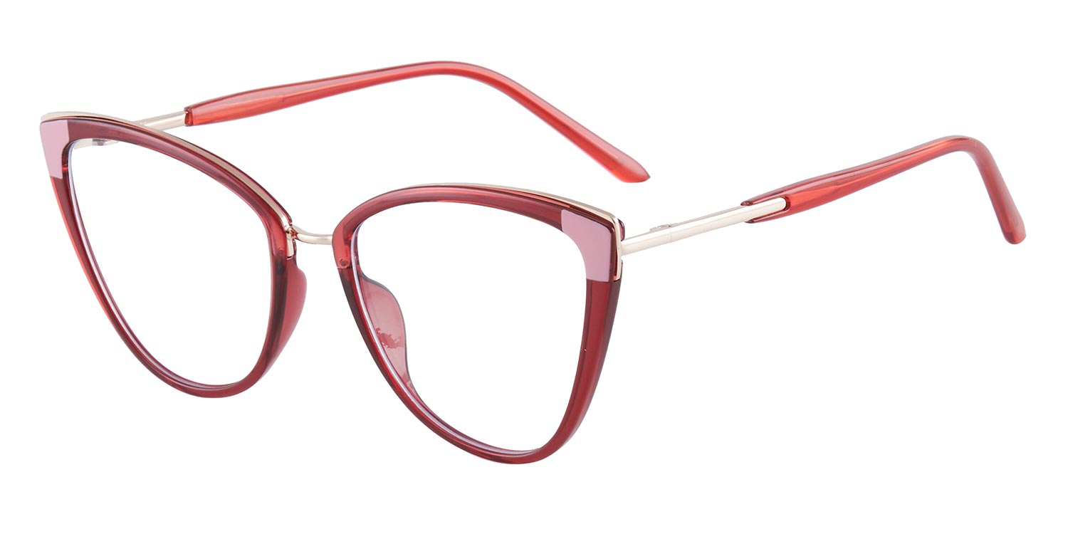 Red - Cat eye Glasses - Cybele