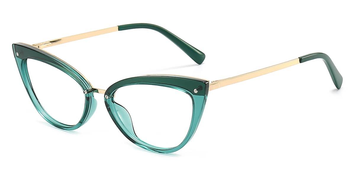 Pine Green Teal Caia - Cat Eye Glasses