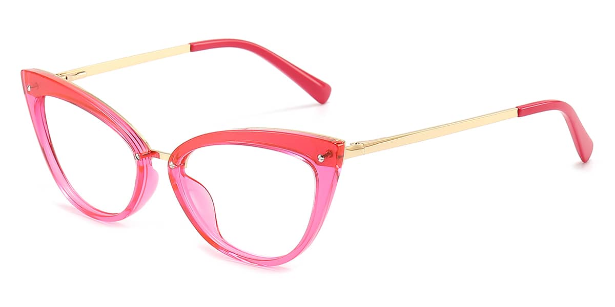 Pink - Cat eye Glasses - Caia
