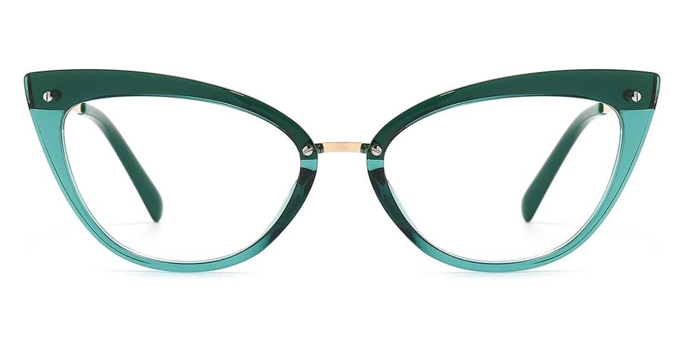 Pine Green Teal Caia - Cat Eye Glasses