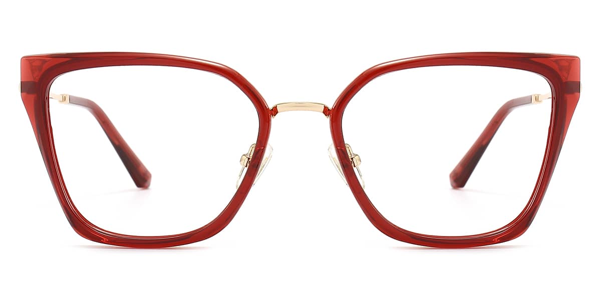 Red - Cat eye Glasses - Flex